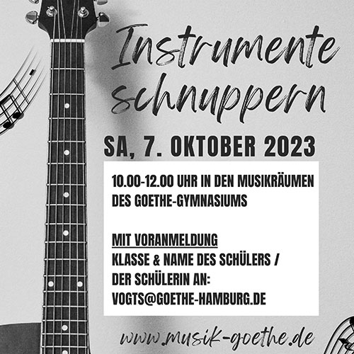 Instrumente schnuppern im Goethe Gymnasium