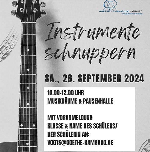 Instrumente schnuppern im Goethe Gymnasium